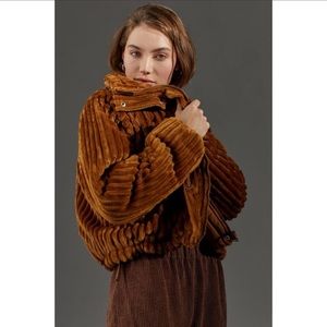 BDG Isla Funnel-Neck Corduroy Jacket